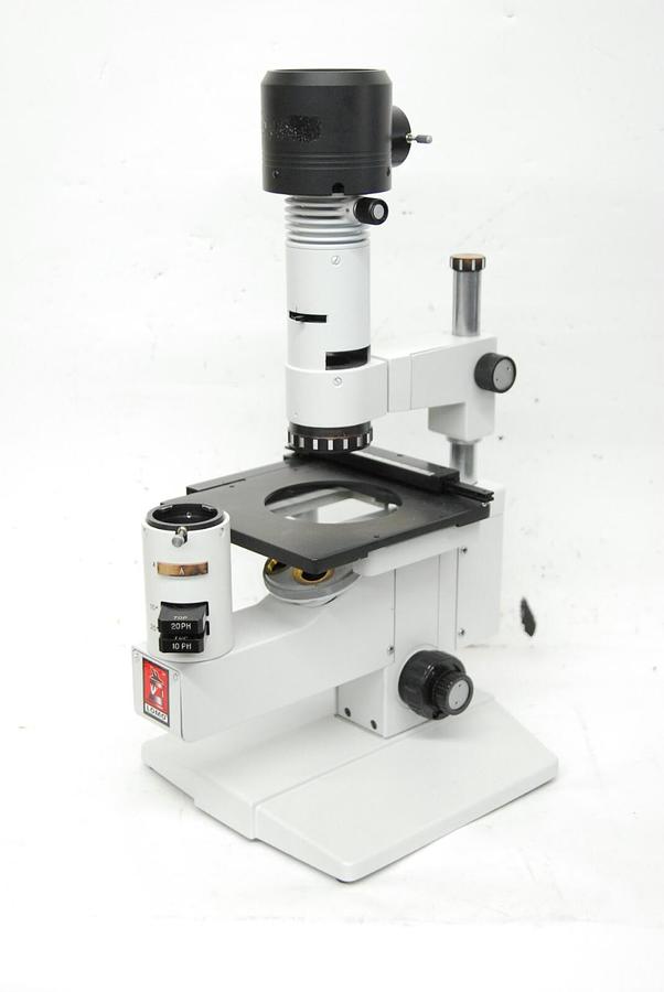 Used Lomo Inverted Microscope Body W/ Ph10 Ph20 Sliders, Filters