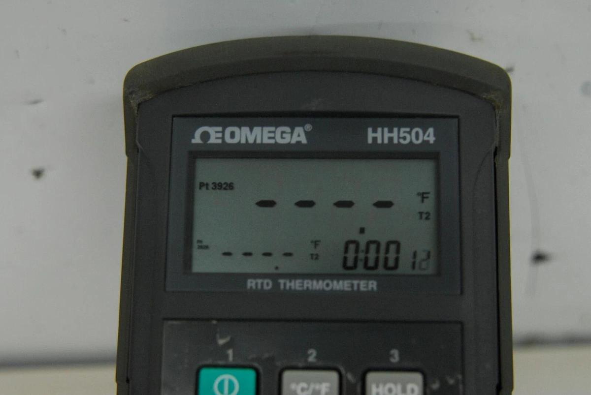 Used Omega HH504 RTD Digital Thermometer