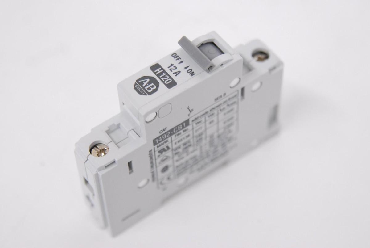 Used Allen-Bradley 1492-CB1 H120 12A Single-Pole DIN Rail Circuit Breaker