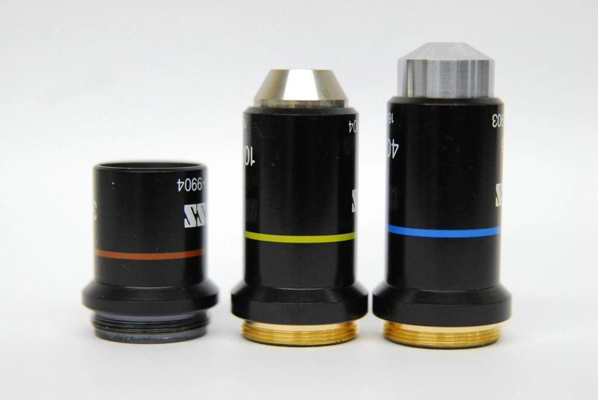Used Zeiss 3.2x/10x/40x Objective Set (460100-9904, 460400-9904, 460700-9903)
