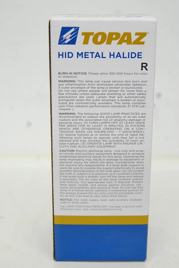 Topaz MH175/U-37 77647 HID Metal Halide Bulb 175W ED28 E39 M57