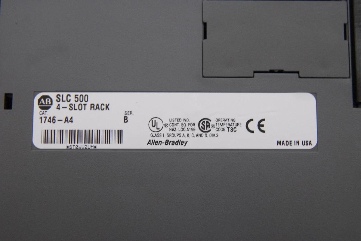 Used AB SLC 500 1746-A4 4-Slot Rack, 1747-L511 CPU, 1746-IA16, 1746-OW16, 1746-P1