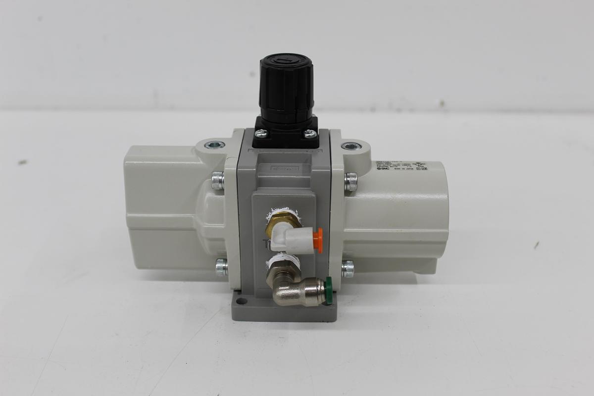 Used SMC VBA11A-T02-Z Pneumatic Air Pressure Booster Regulator 145 PSI In 290 PSI Out