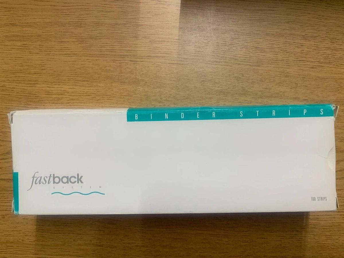 Used Powis Parker Fastback Darkblue Wide Binderstrips Box of 100 Strips