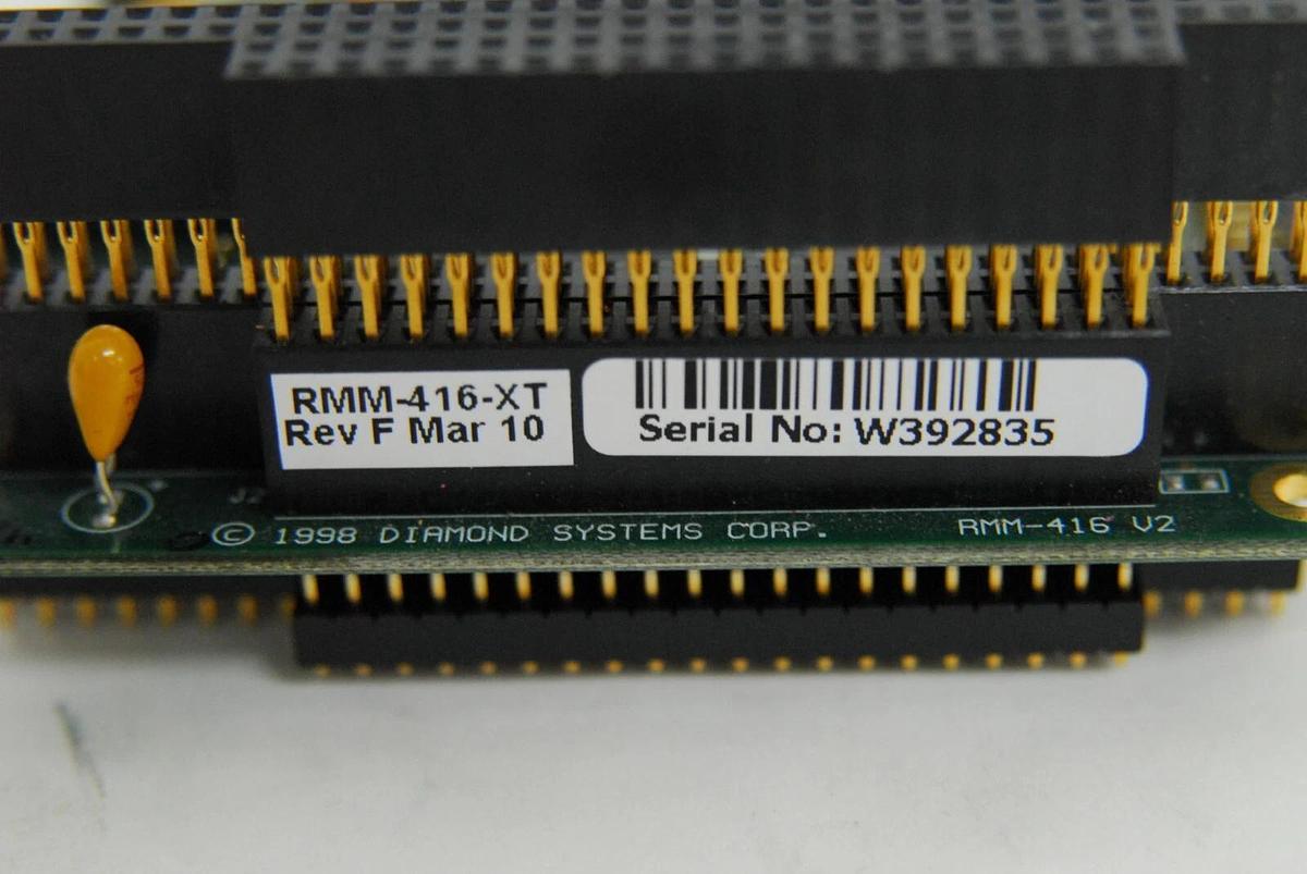 Used DIAMOND SYSTEMS RMM-416-XT 4 Channel 16-Bit Analog Output+24 DIO PC-104 Module