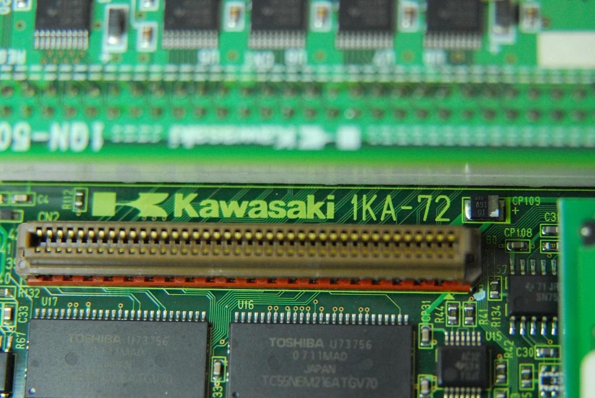Used Kawasaki 1KA-72 Main CPU Board W/ 1QJ-40, 1QN-10 (ZZX130L,D32F-A001)