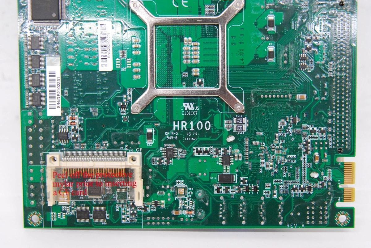Used DFI HR100-CRM 774-HR1001-552G Mini-ITX Motherboard (8gb RAM, SR02T i7 CPU)