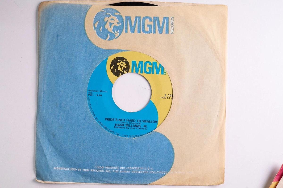 Used Hank Williams Jr. 45 Record Lot of 6