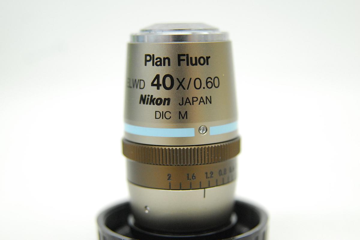 Used Nikon Plan Fluor ELWD 40X/0.60 ∞/0-2 WD 3.7-2.7 DIC M Microscope Objective