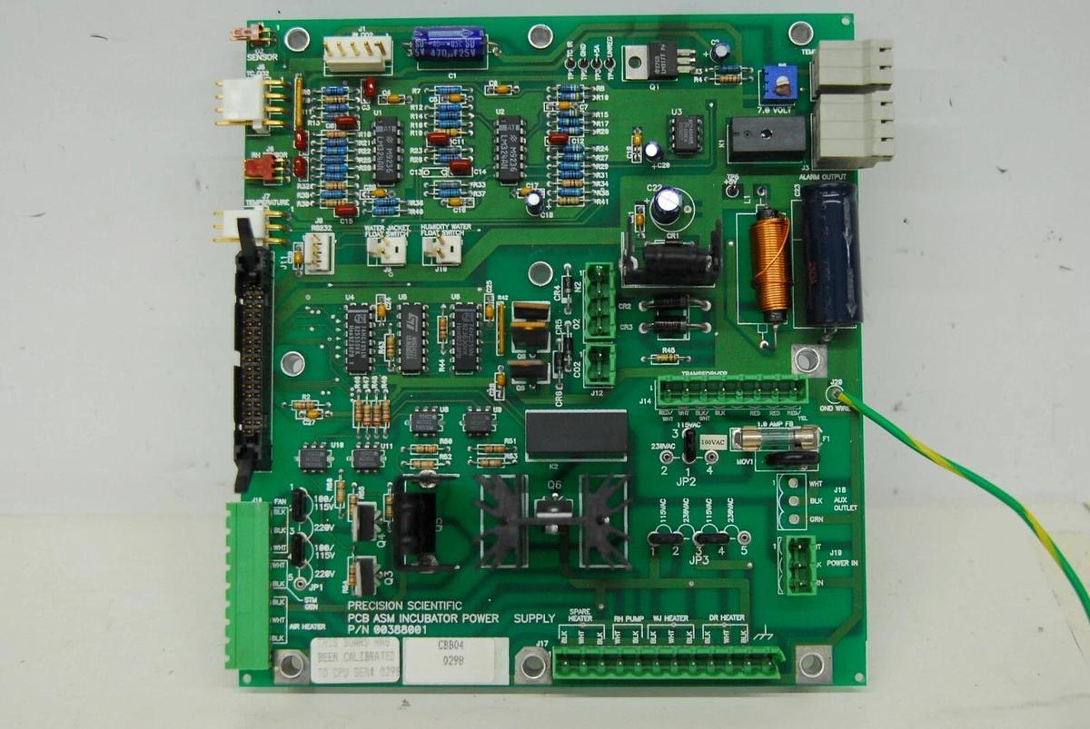 Used Precision Scientific PCB ASM Incubator Power Supply P/N: 00388001