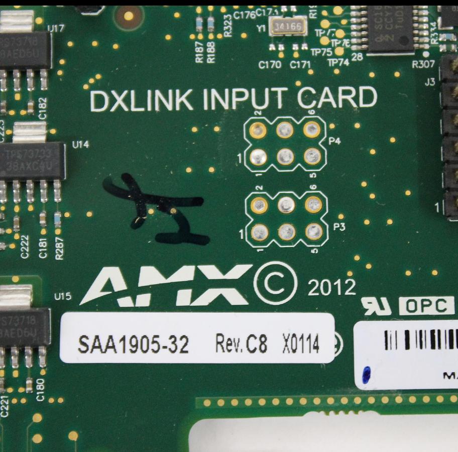 Used AMX Enova DVX-3150HD-SP SAA1906-32 DXLINK Input Card