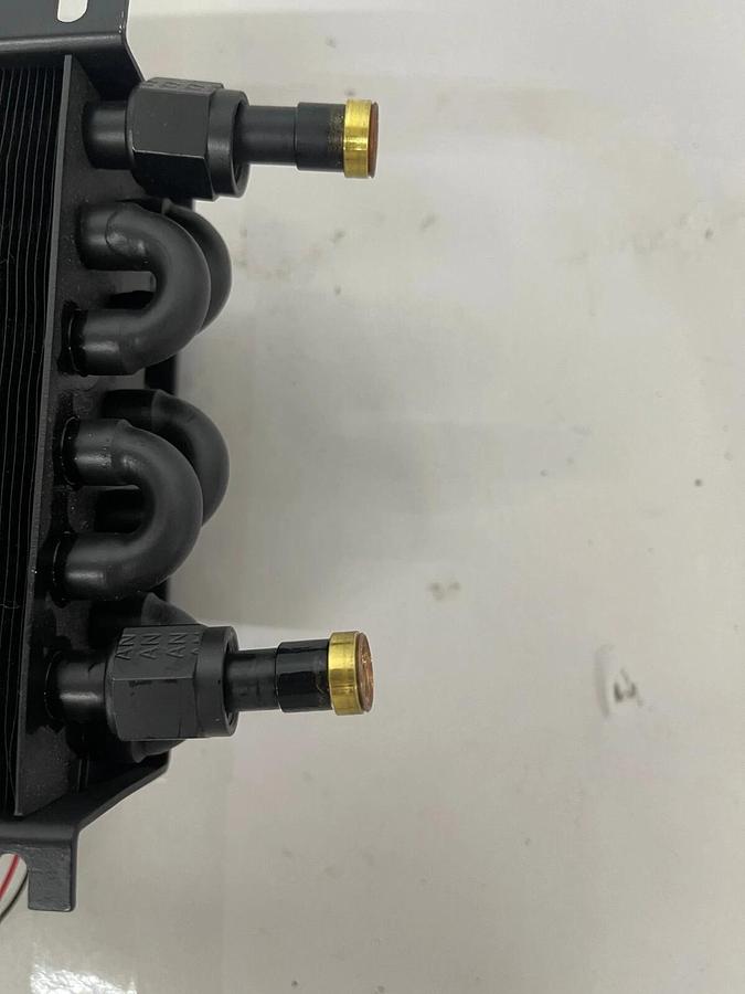 Used Lytron 6110G1AN - Single Fan 3/8" Copper Tube Heat Exchanger, 5" x 5"