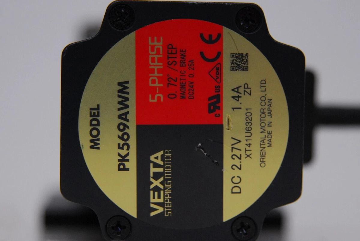 Used Oriental Motor Vexta PK569AWM 5-Phase Stepping Motor
