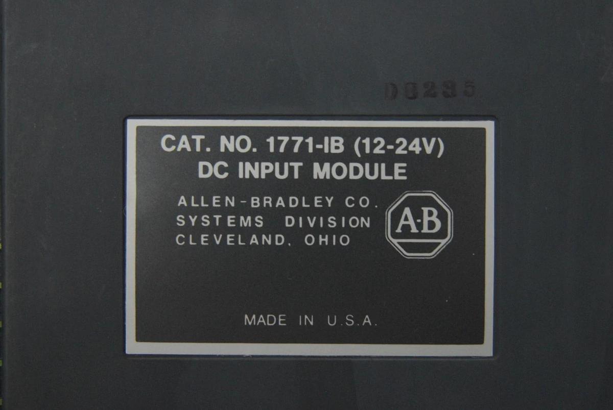 Used Allen-Bradley 1771-IB (12-24V) DC Input Module W/ Wire Arm 1771-WA
