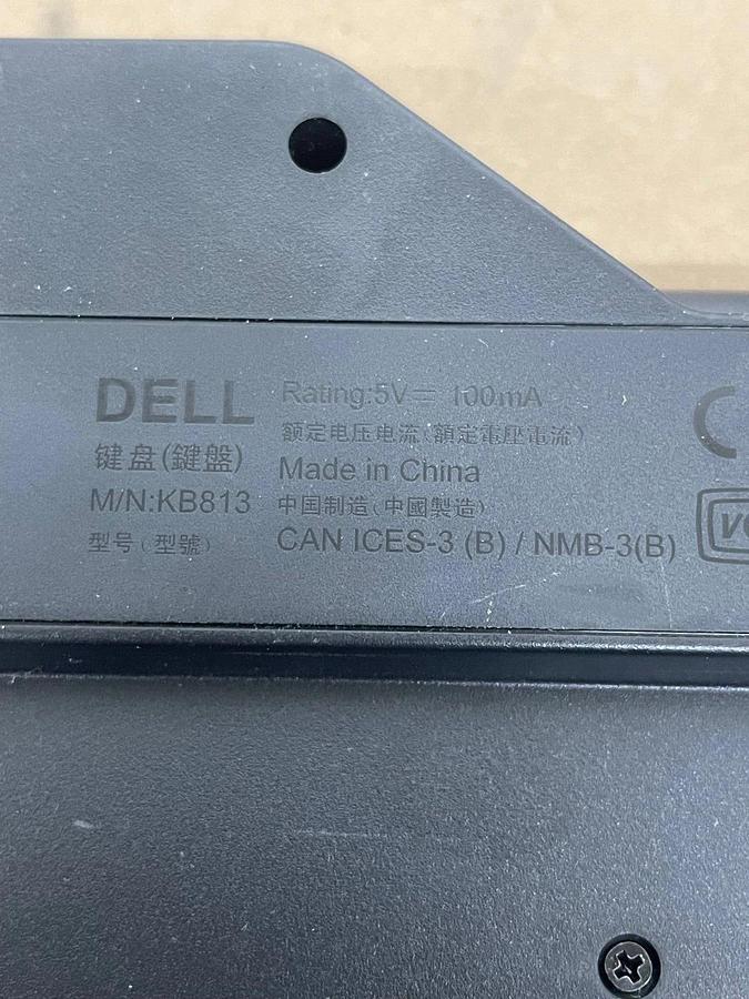 Used Dell KB813 (KB813BKUS) Smartcard Wired Keyboard - Black