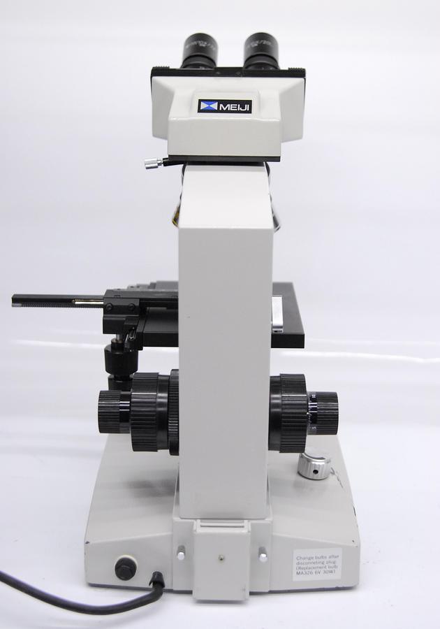 Used Meiji ML2000 Binocular Compound Microscope W/ S.FlatField 4/10/40/100 Objectives