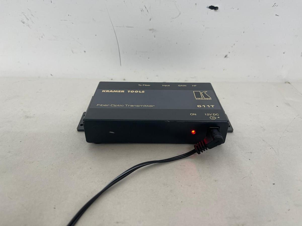 Used Kramer Tools 611T Fiber Optic Transmitter W/ Power Adapter - TESTED
