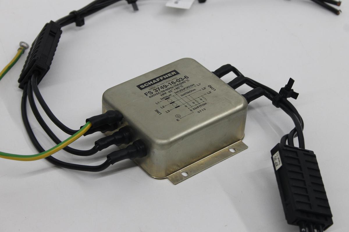 Used Schaffner FS 3749-16-03-6 Line Filter / ABB 3HAB 9628-1/02 Mains Filter 600VAC