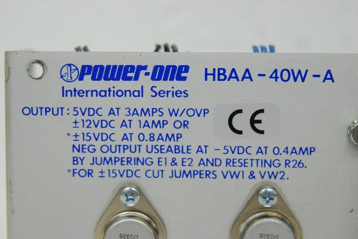 Used Power-One HBAA-40W-A Linear Power Supply 5VDC at 3 AMPS