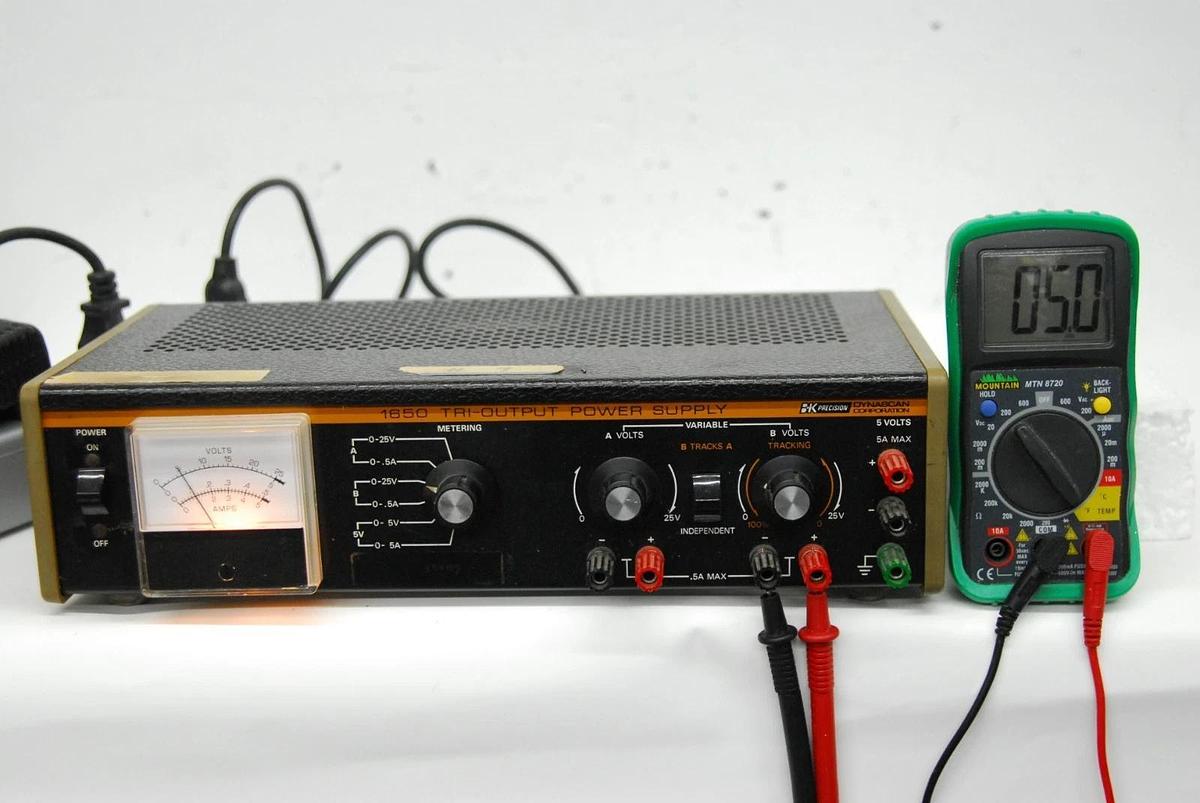 Used B&K Precision Dynascan 1650 Tri-Output Power Supply - TESTED