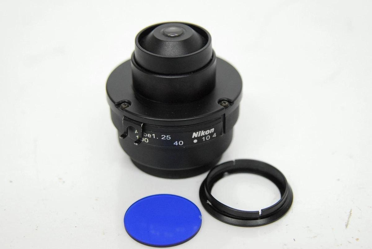 Used Nikon EC-2 Abbe 1.25 Microscope Condenser W/ Blue Filter - Eclipse E200