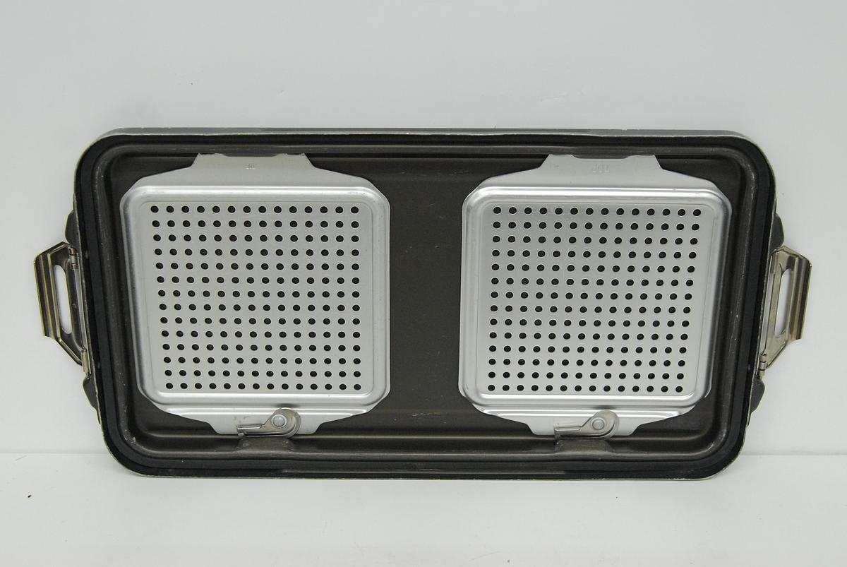 Used V Mueller CD3-8BDL Genesis Sterilization Box 12"x21"x5" / Filter Holders, Basket