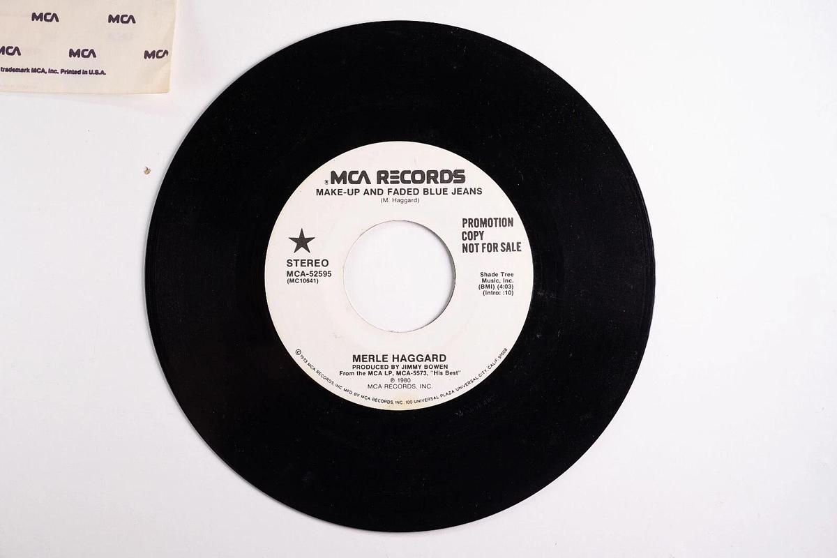 Used Merle Haggard Make‐Up and Faded Blue Jeans Promo 45