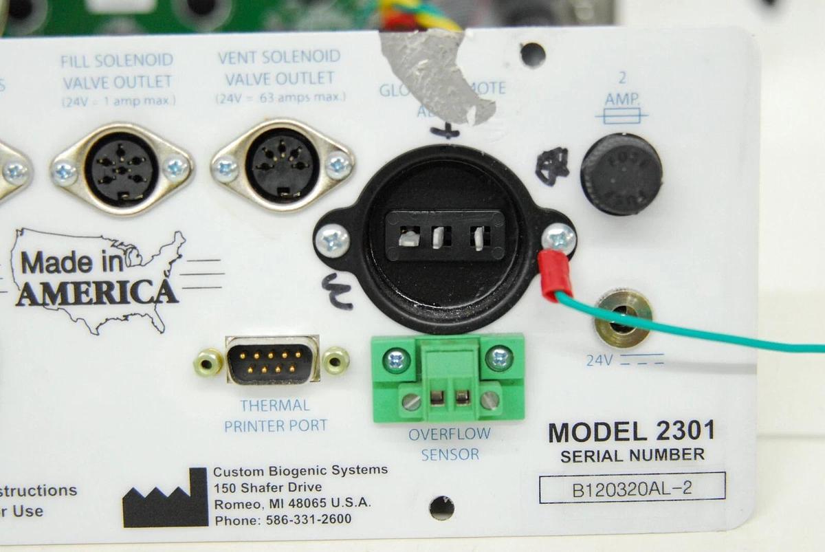 Used CBS Model 2301 Controller (from Cryo Freezer) Custom BioGenic Systems