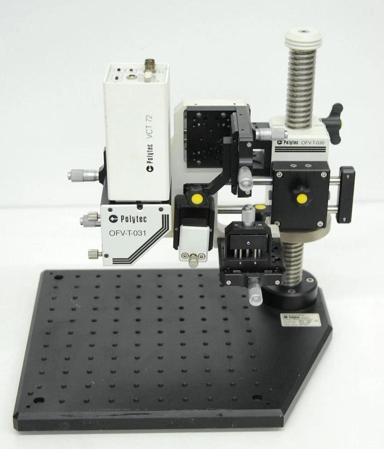 Used Polytec OFV-T031-NZ OFV-T-030 OFV-T-031 Vibrometer Stand W/ VCT-072 Camera