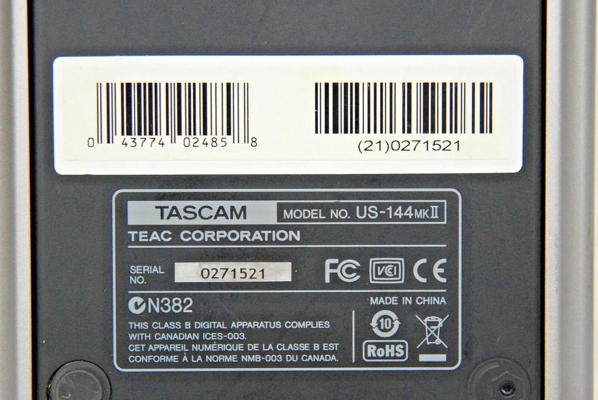 Used Tascam US144MKII USB 2.0 Audio MIDI Interface Bus-powered - TESTED 43774024858