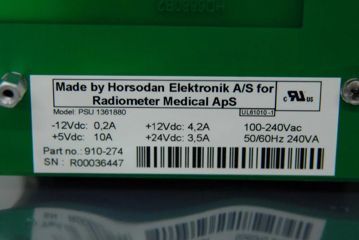 Used Radiometer Horsonden Elektronik 910-274 Power Supply (Radiometer ABL800 Flex)