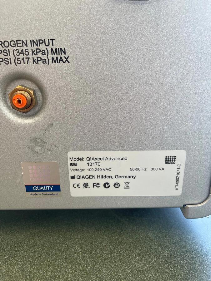 Used Qiagen QIAxcel Advanced Capillary Electrophoresis System - Read Description