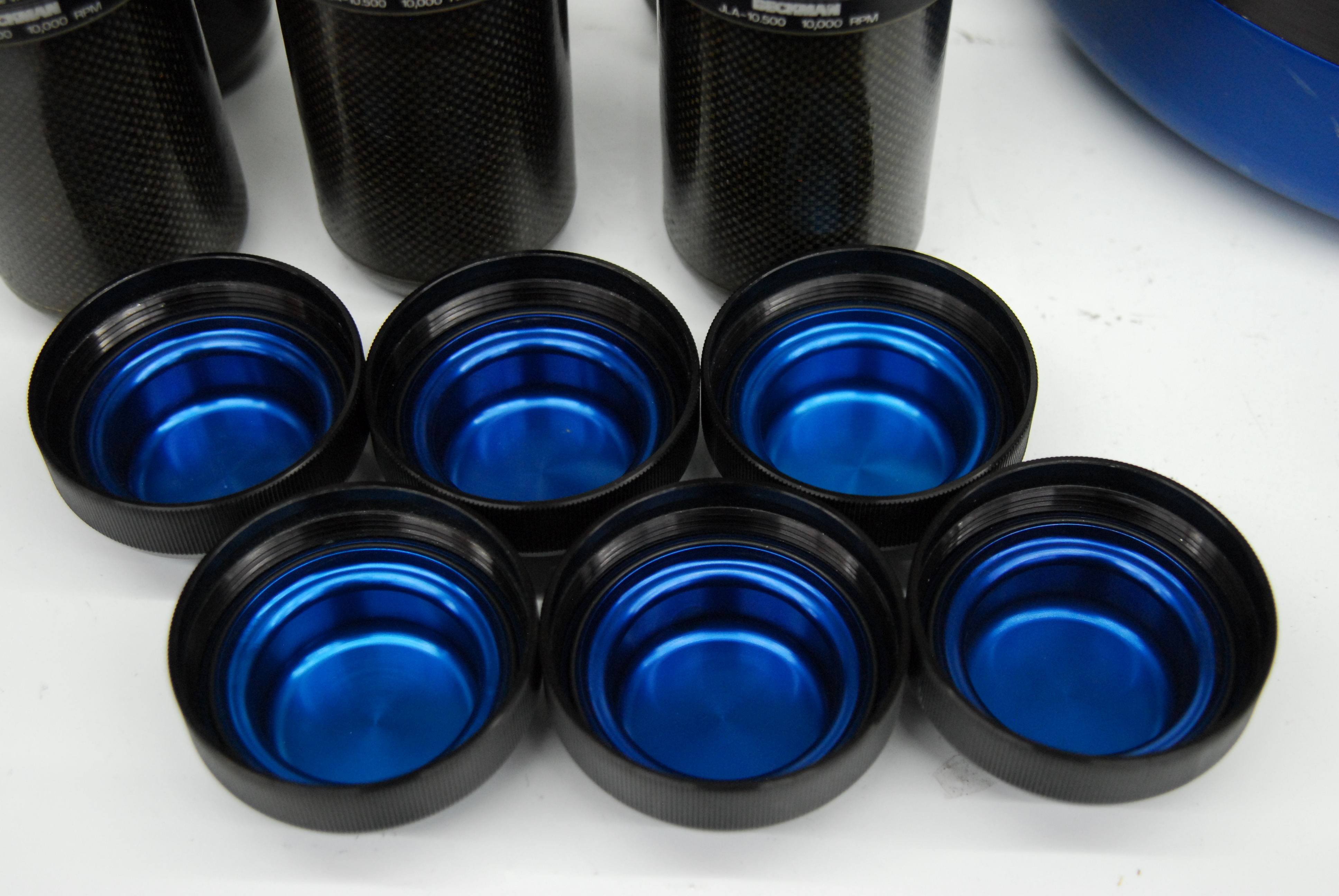 Used Beckman Coulter JLA-10.500 J-Lite Centrifuge Rotor w/ 6 Carbon Fiber Canisters