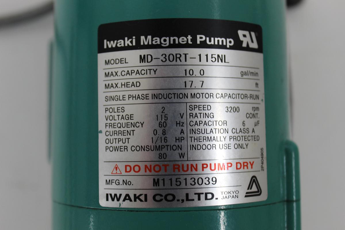 Used Iwaki MD-30RT-115NL Magnetic Drive Centrifugal Pump 115V