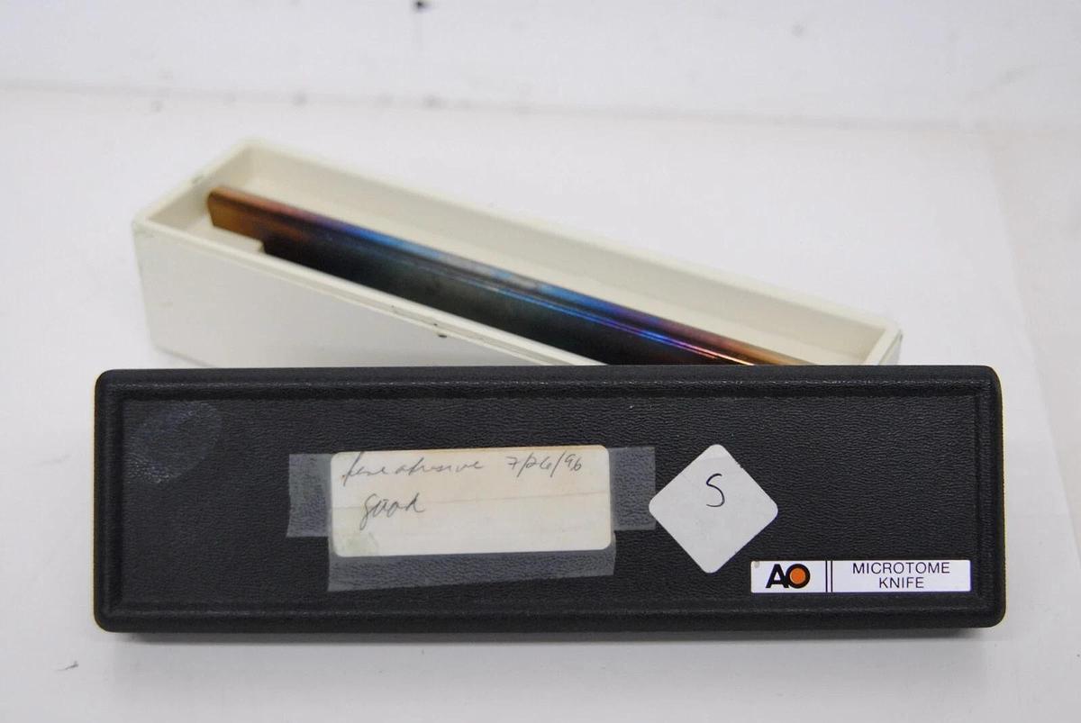Used AO Reichert Microtome Knife 7.25" 185mm W/ Hard Case