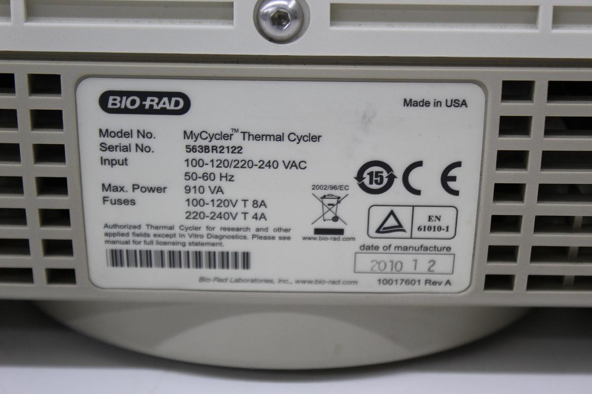 Used Bio-Rad MyCycler Thermal Cycler 96-Well PCR