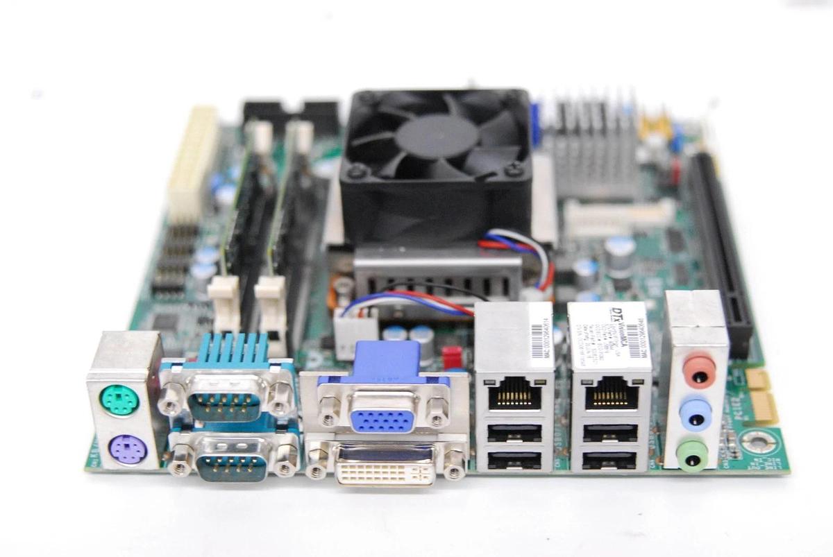 Used DFI HR100-CRM 774-HR1001-552G Mini-ITX Motherboard (8gb RAM, SR02T i7 CPU)