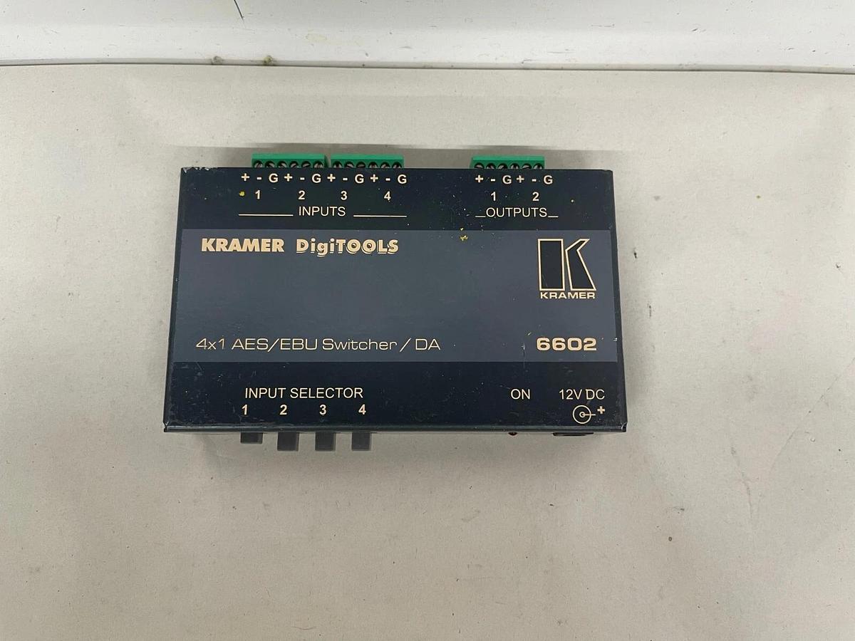 Used Kramer DigiTOOLS 6602 4x1 AES/EBU Switcher/DA Digital Audio Switcher