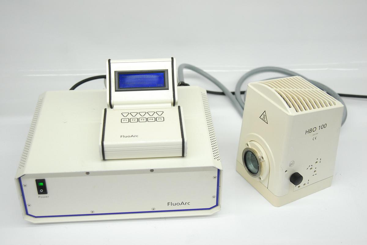 Used Zeiss LEJ FluoArc 001.26C Power Supply 400.26A Console HBO 100 Lamp Housing