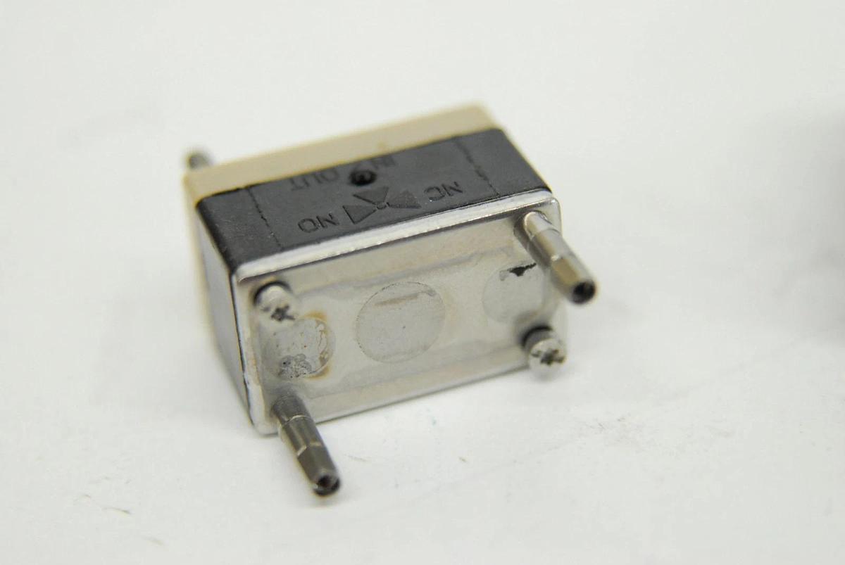 Used Burkert 6606 Direct-Acting Rocker Solenoid Valve (12 VDC, 3.4 W, 87 PSIG)