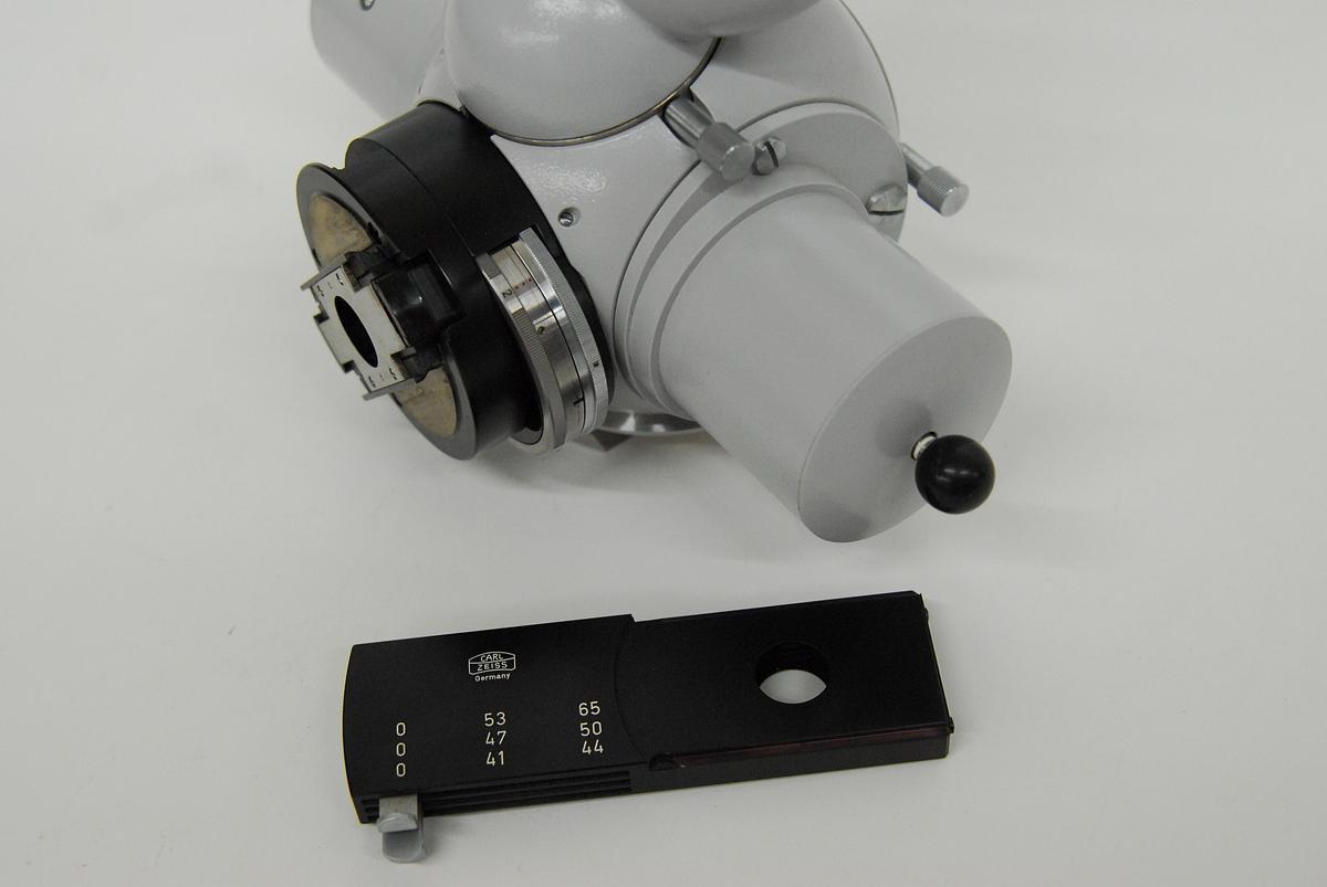 Used Zeiss Universal Microscope Tube Head, Eyepieces, Optovar, Filter Slider