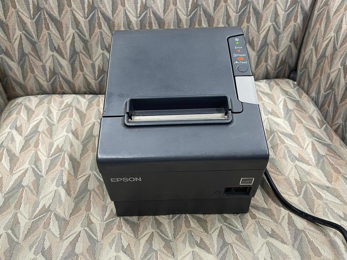 Used Epson TM-T88V Receipt Printer W/ Power Adapter