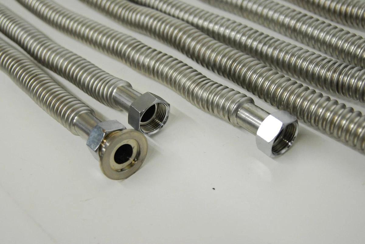 Used Metal Corrugated Flexible Vacuum Hose - Lot of 6