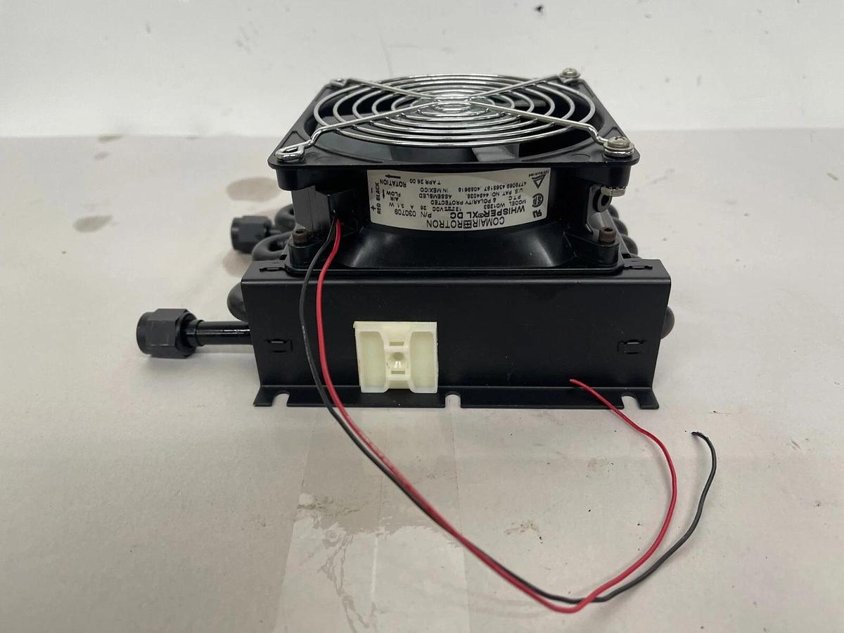 Used Lytron 6110G1AN - Single Fan 3/8" Copper Tube Heat Exchanger, 5" x 5"
