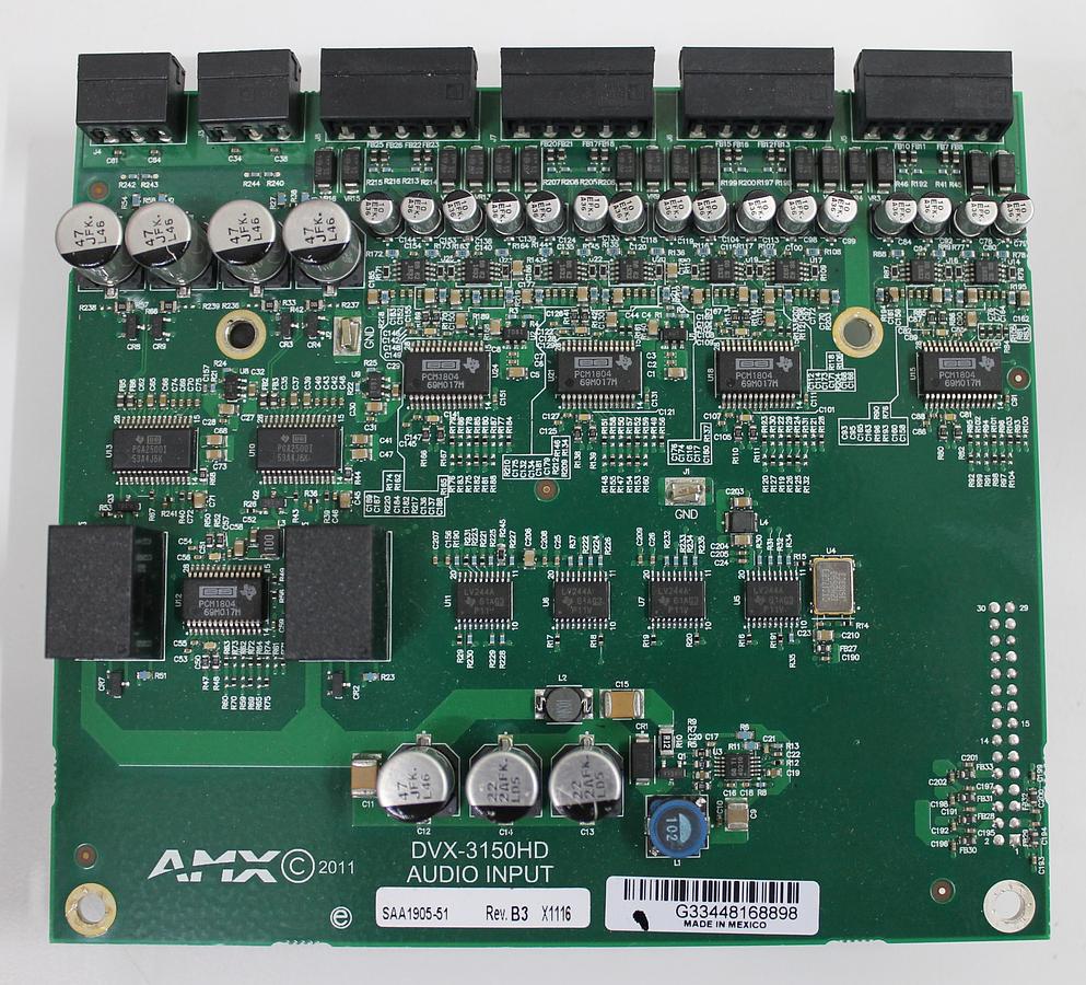 Used AMX Enova DVX-3150HD-SP SAA1905-51 Audio Input Board
