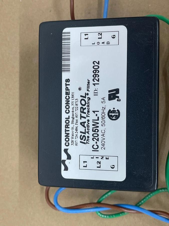 Used Control Concepts IC-205WL-1 Islatrol The Active Tracking Filter