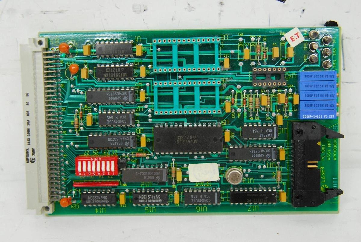 Used Laser Industries PC-1001 AP0103600 5241400000 Control Board - Sharplan 1020