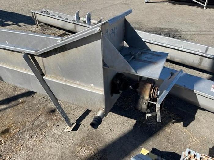 Used 14.5' Long x 11" Wide Stainless Steel Auger Screw Conveyor