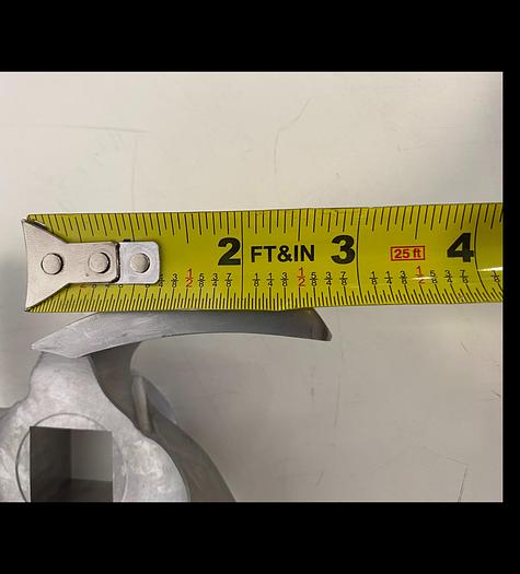 Used 6" Stainless Steel Impeller Blade, 4 Blade w/ 1" Square Bore