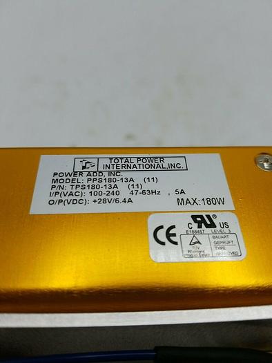 Used Total Power International PPS180-13A 28VDC Power Supply 180W